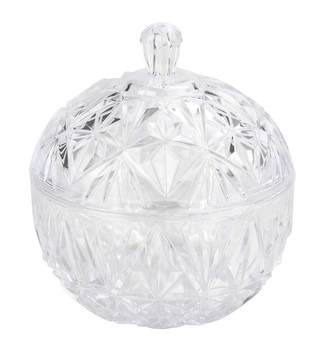 Цена за 2 шт. Сахарница "Шарм" 0,35л (с крышкой) М7333 прозрачная