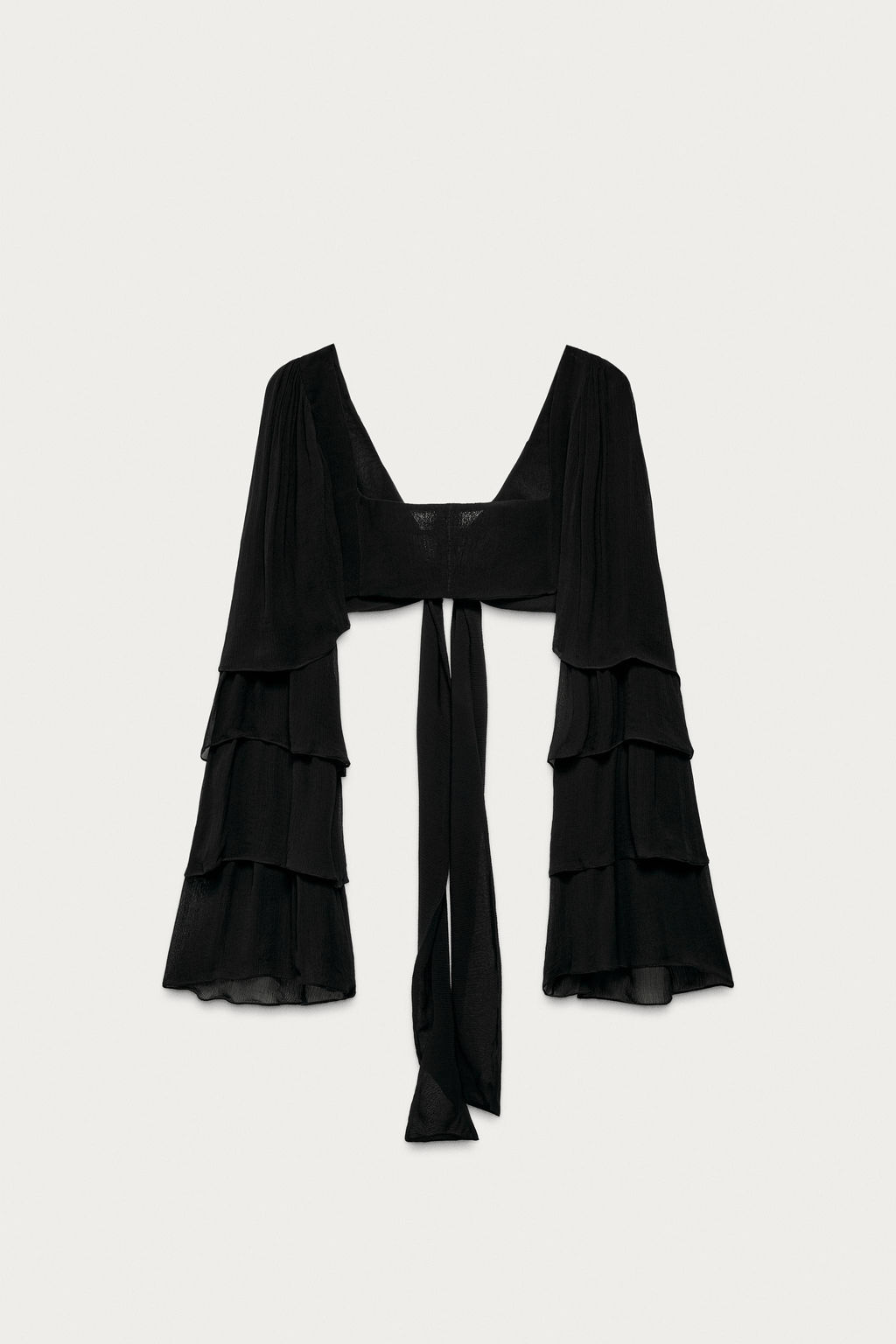 TOP VOLANTES MARISA BERENSON X ZARA / Negro