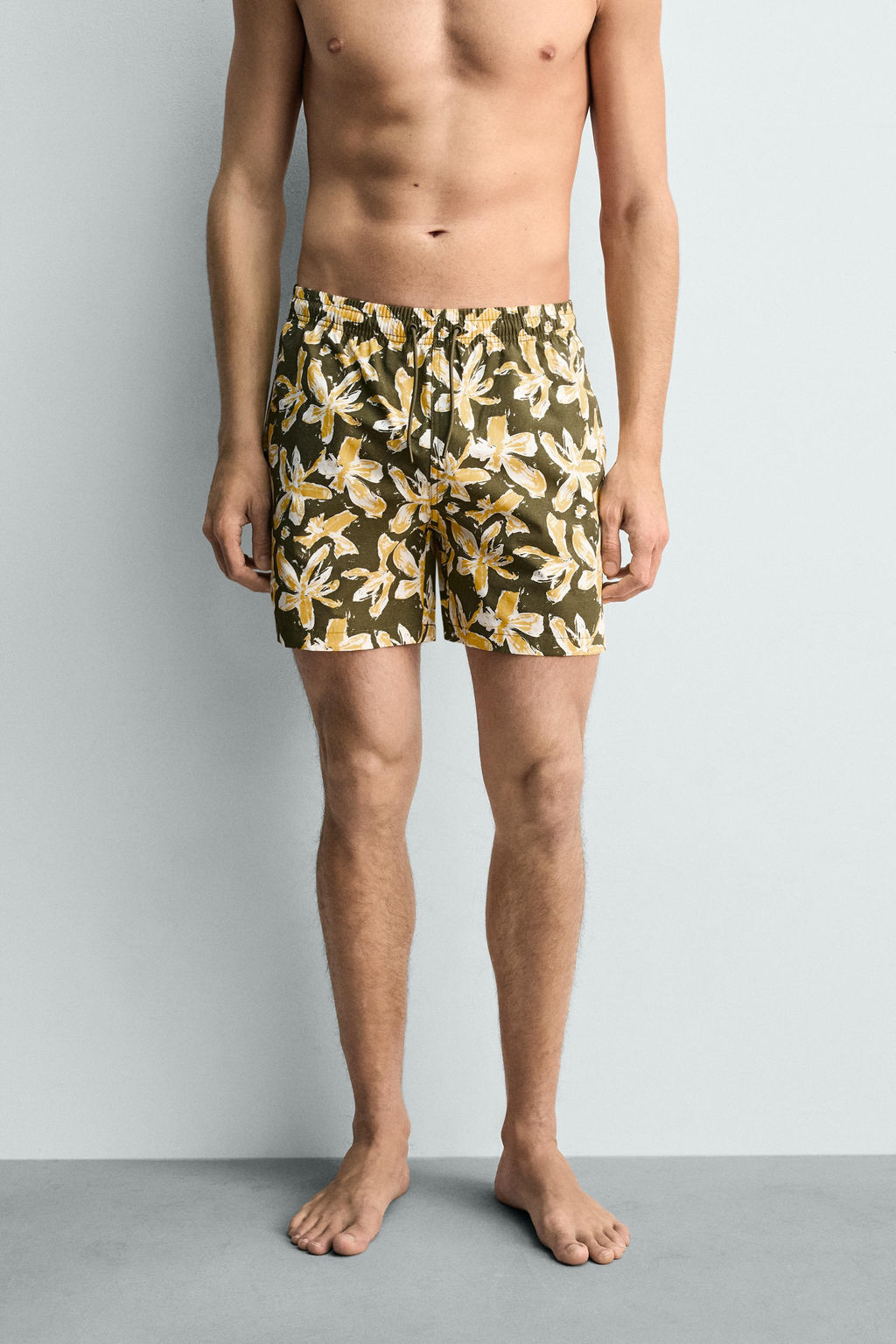 BA?ADOR MEDIO ESTAMPADO FLORES / Khaki - Zara фото 2