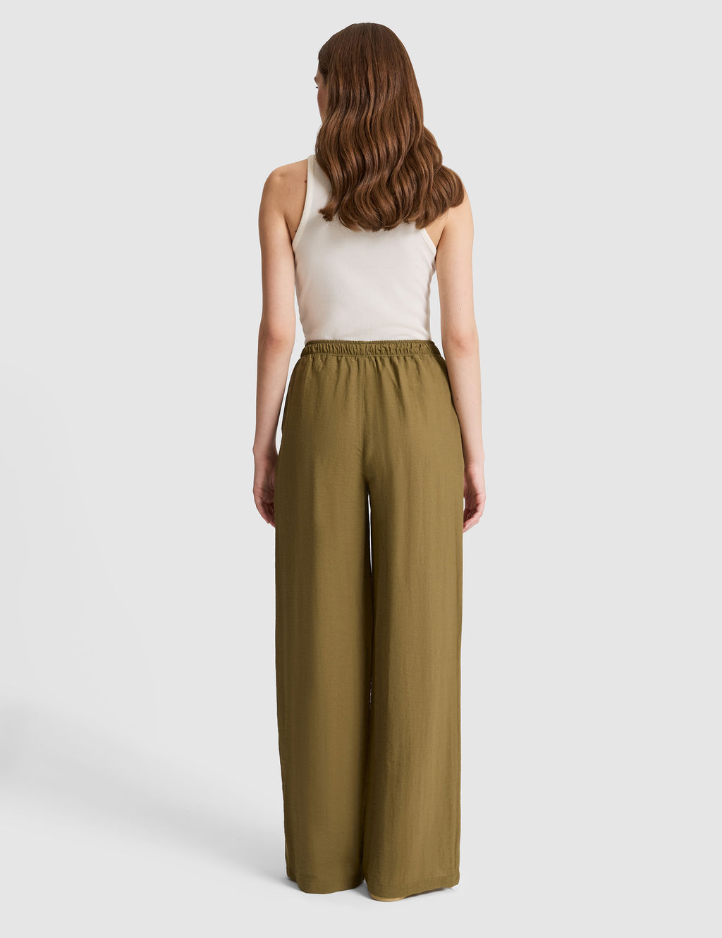 Haki Loose Fit Kanvas Pantolon