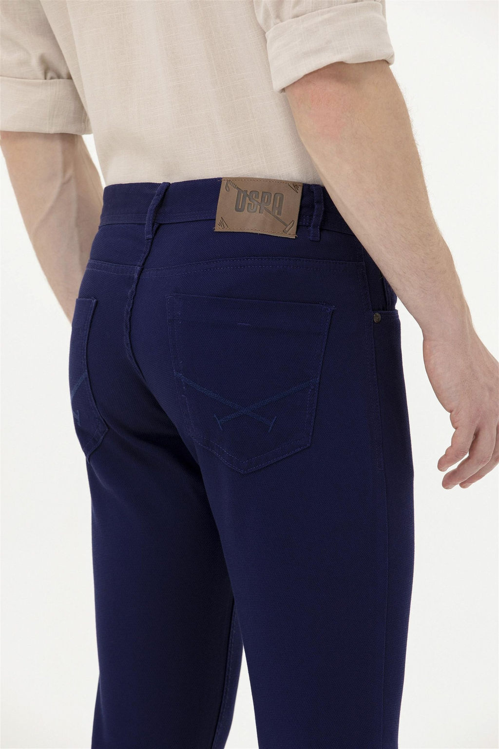 Мужские темно-синие брюки из плотной ткани - U.s. polo assn фото 14