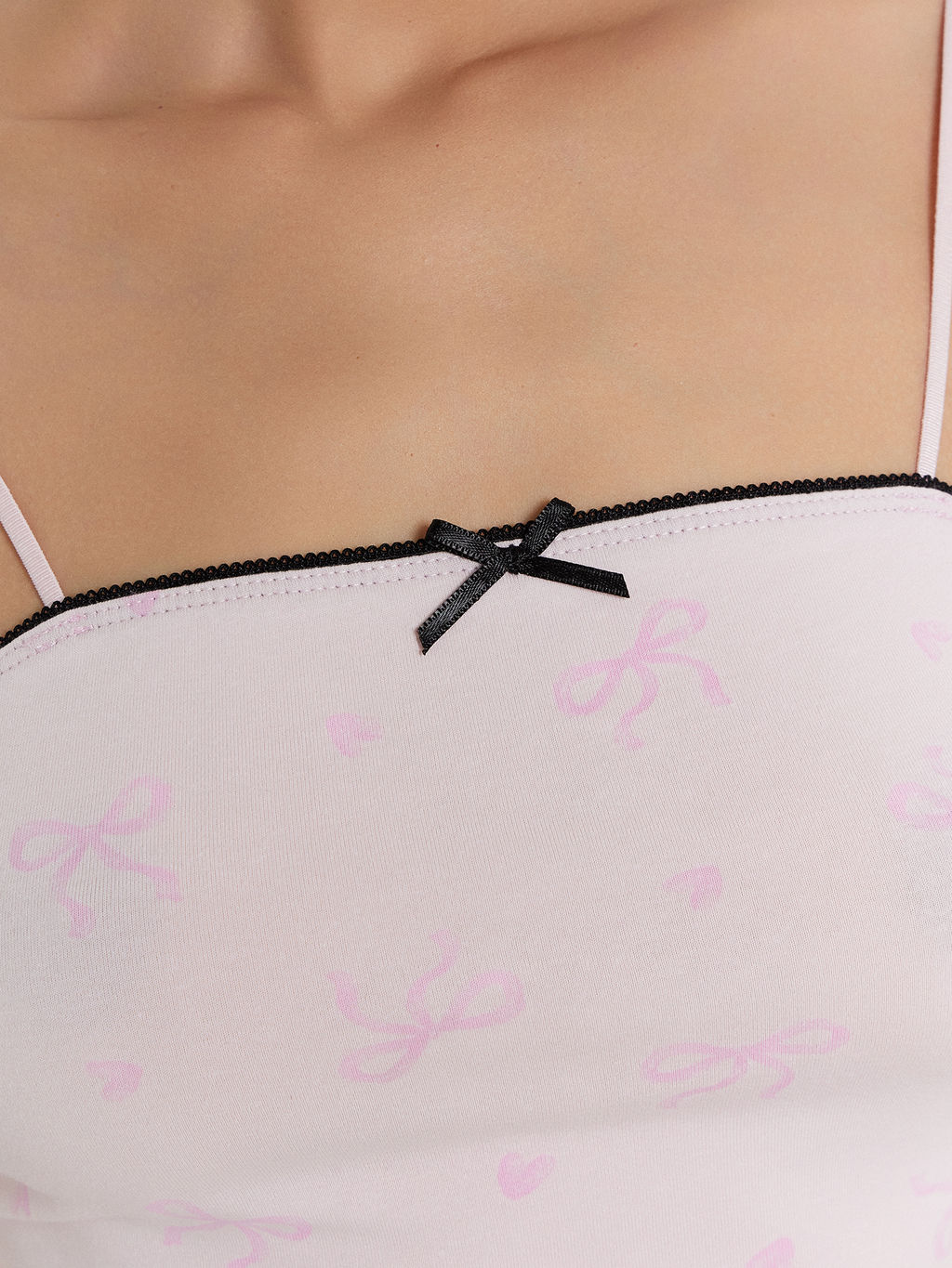 Комплект домашний женский розовый с бантиками