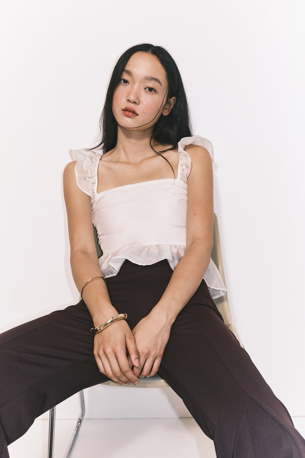 Blusa con lazada y peplum - H&m фото 5