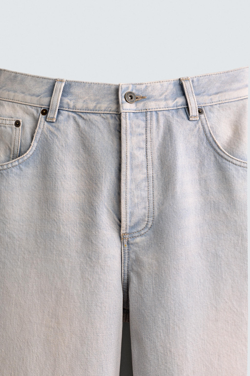 JEANS BAGGY CROPPED FIT / Azul claro - Zara фото 9