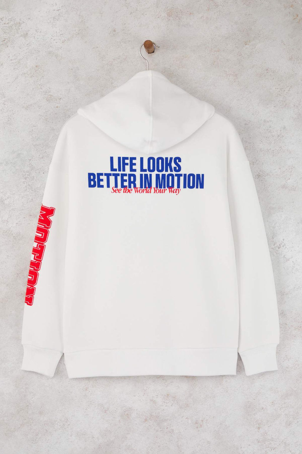 Teen Ekru Oversize/Genis Kal?p Slogan Bask?l? Kal?n Ici Polarl? Orme Sweatshirt TWOAW26SW00163 - Trendyolmilla фото 6