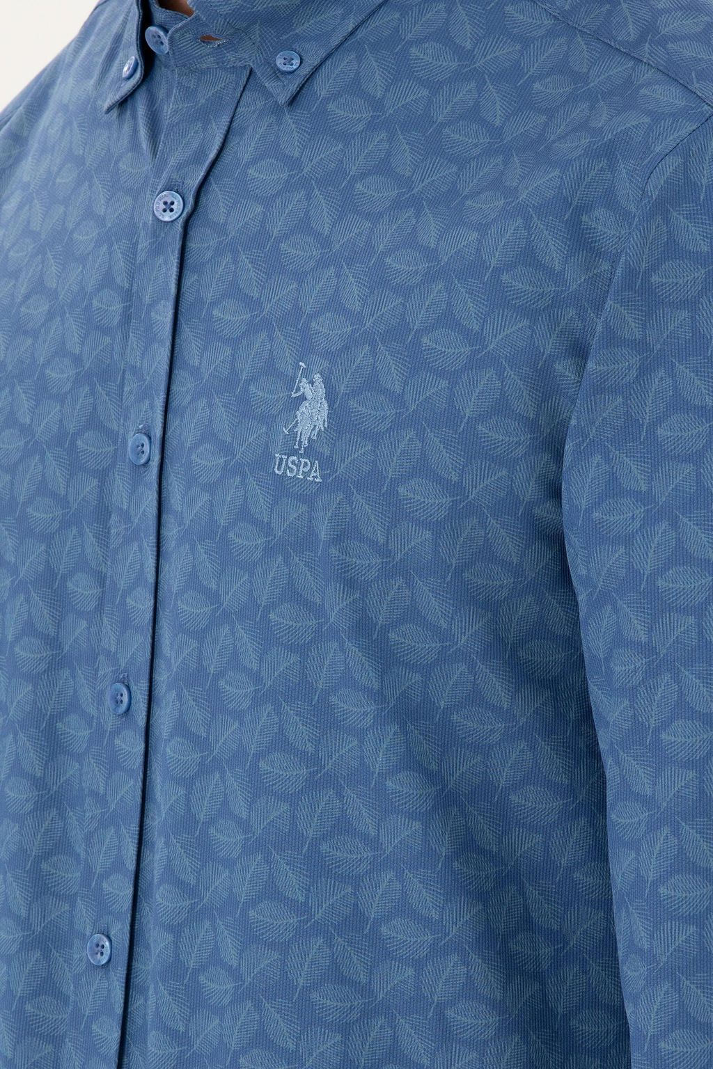 Мужская темно-синяя рубашка с длинным рукавом Неожиданная скидка в корзине - U.s. polo assn фото 7