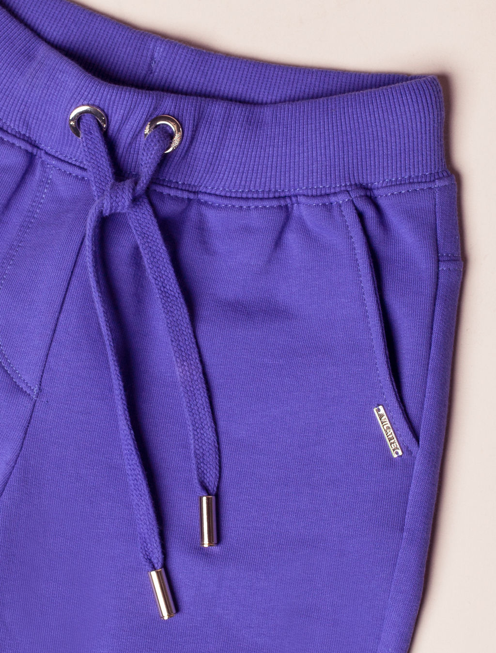 VILATTE / Брюки из премиального футера с золотистой фурнитурой для девочки  фото 7