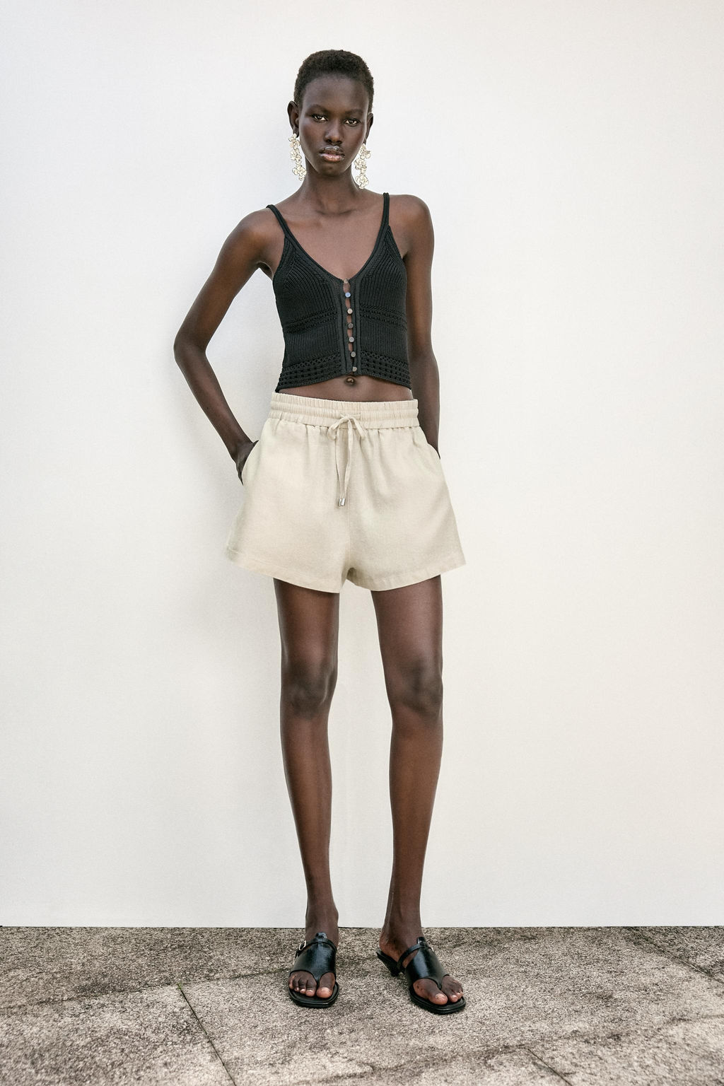 LINEN BLEND BOXER BERMUDA SHORTS - Zara фото 30
