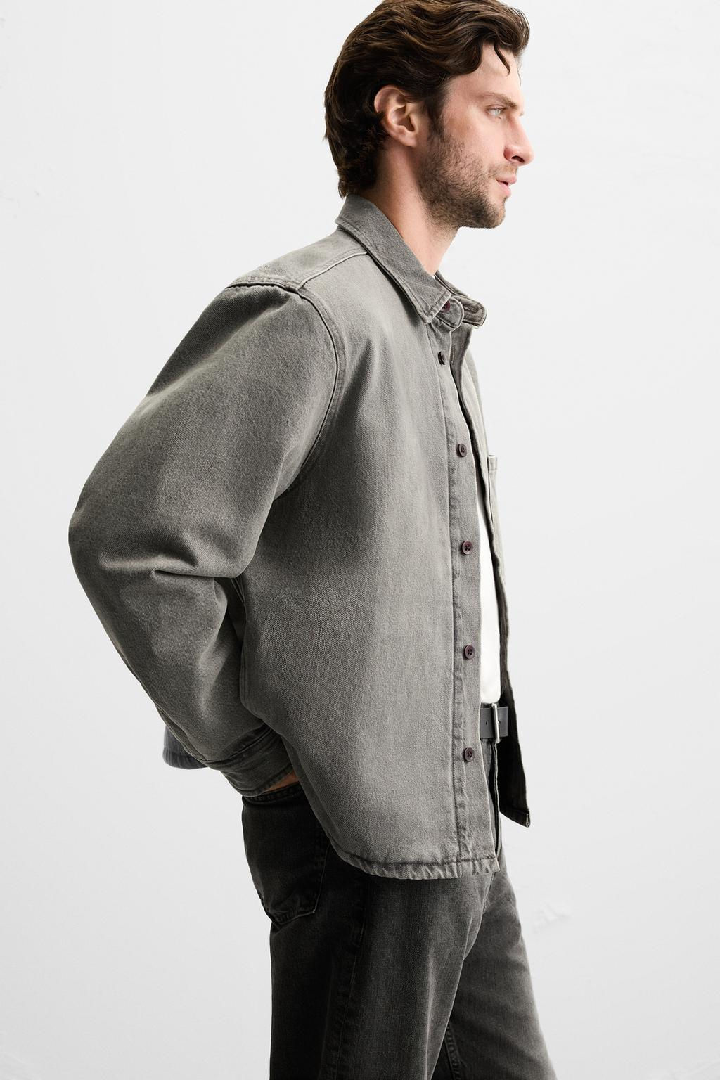 FADED DENIM OVERSHIRT - Zara фото 3