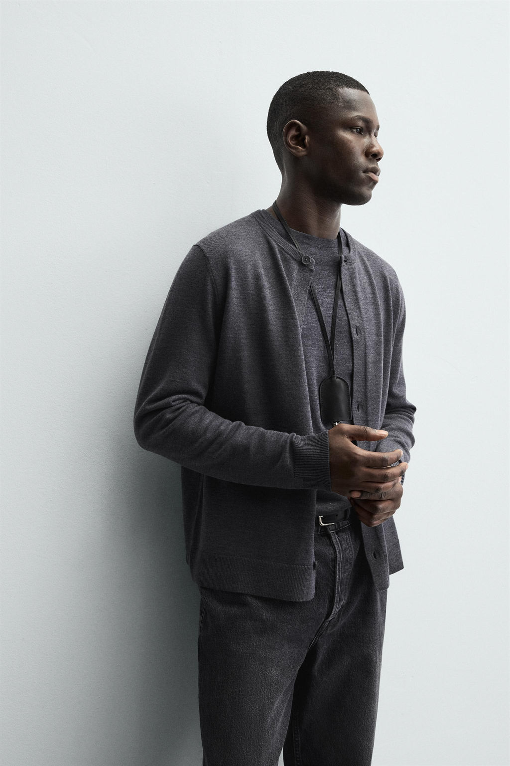REGULAR FIT CARDIGAN WITH WOOL - Zara фото 7