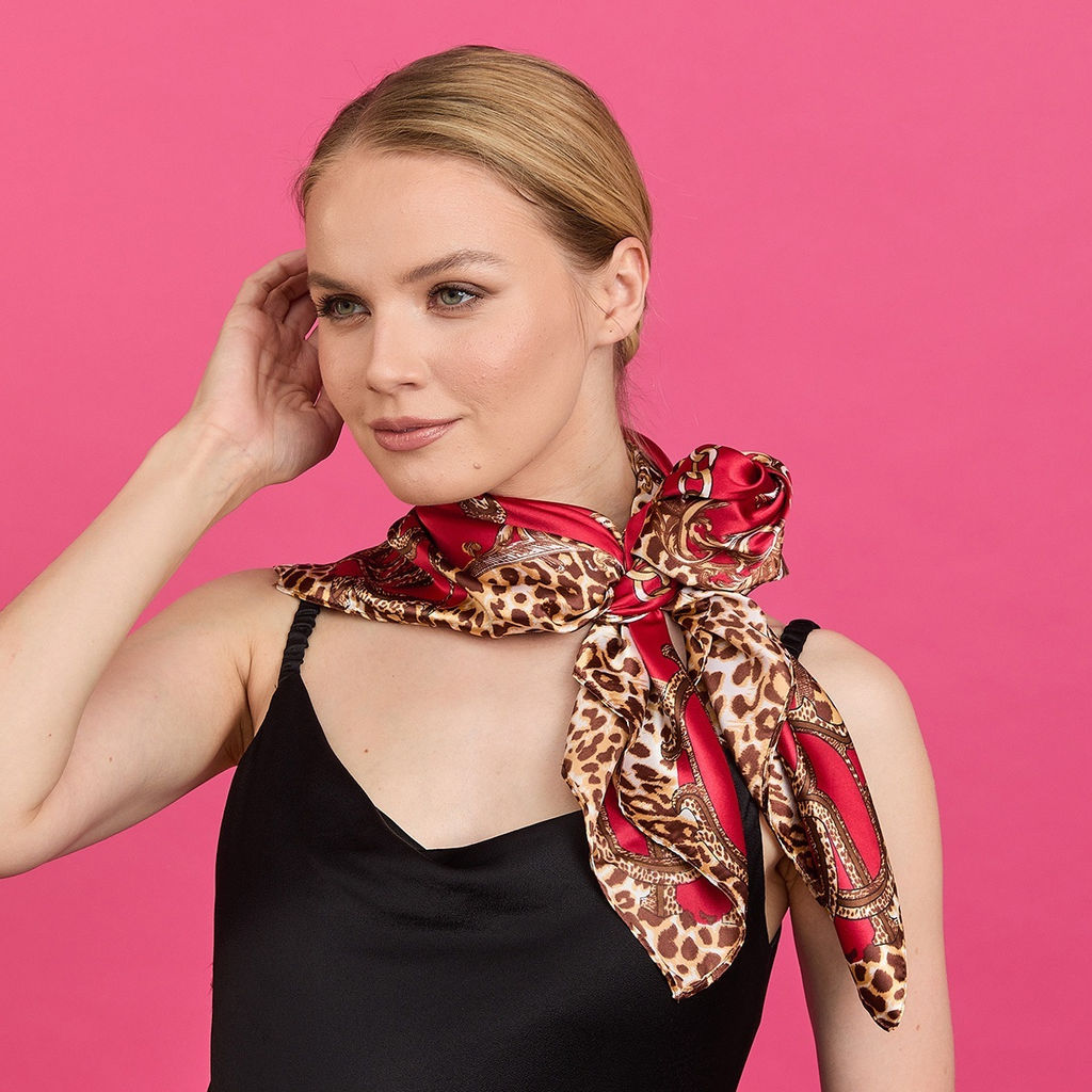Платок Леопард 90х90 см - Мастерская ПОКРОВ фото 5
