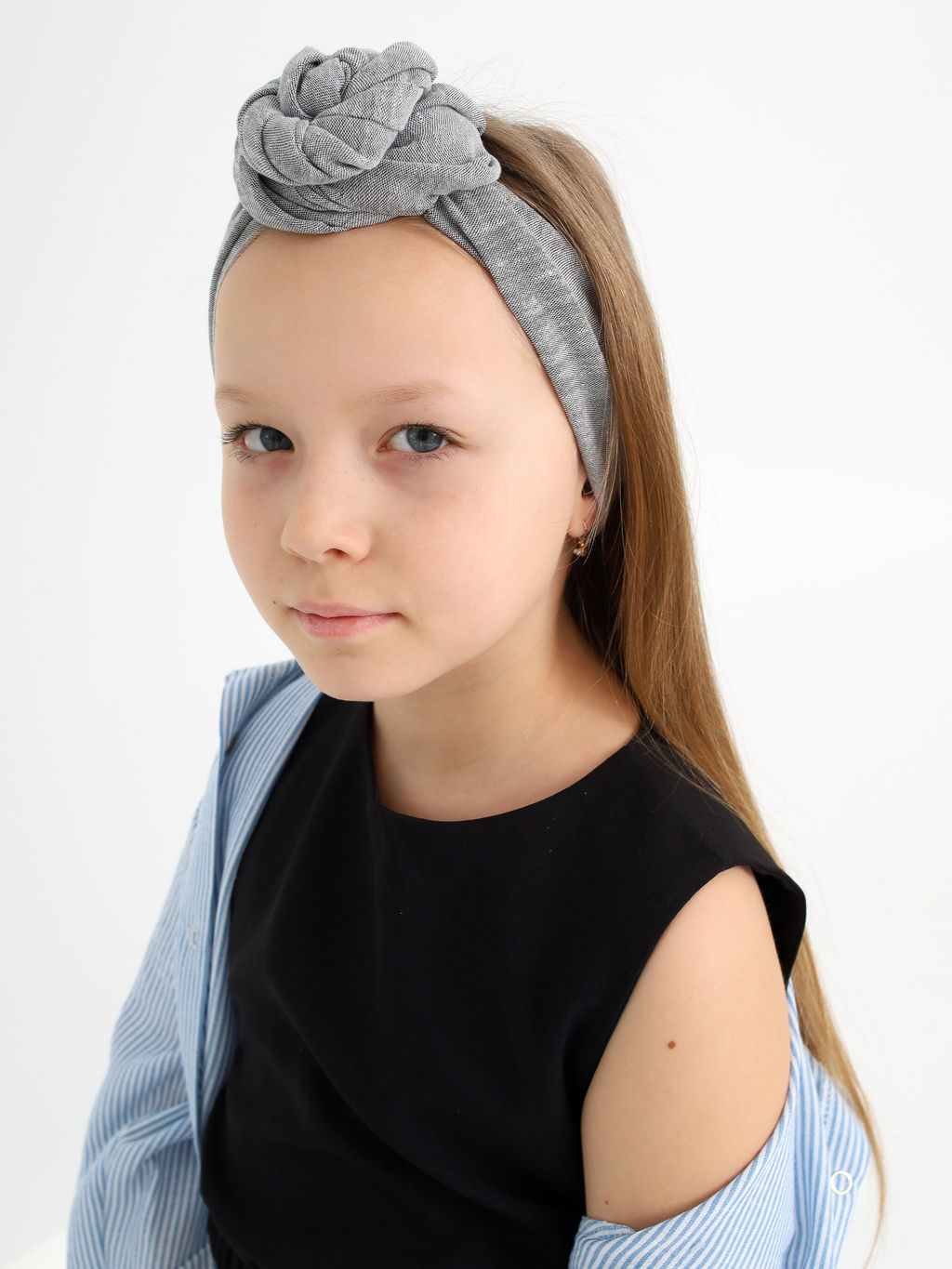 Рубашка в полоску Лен, черная - Inzibe фото 14