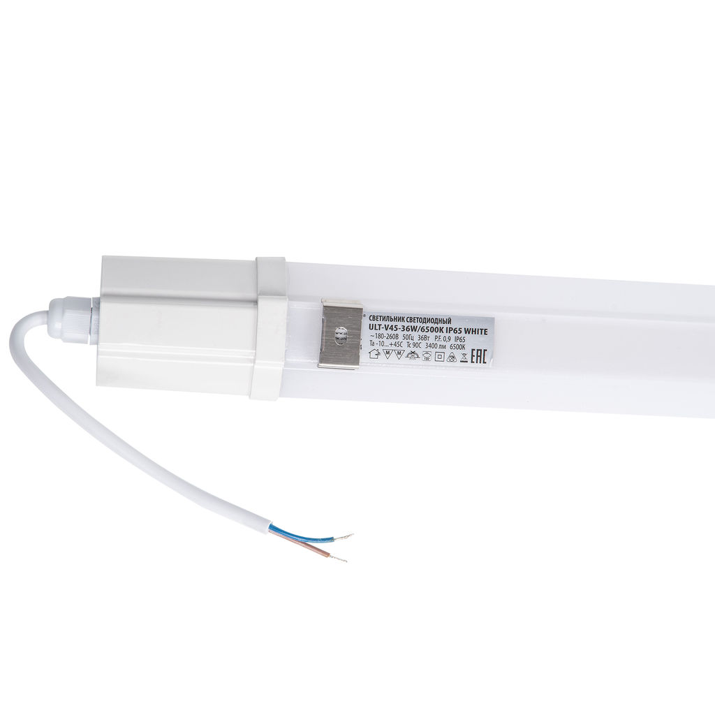 ULT-V45-36W/6500K IP65 WHITE Светильник светодиодный линейный. Дневной свет (6500K). Корпус белый. ТМ Uniel