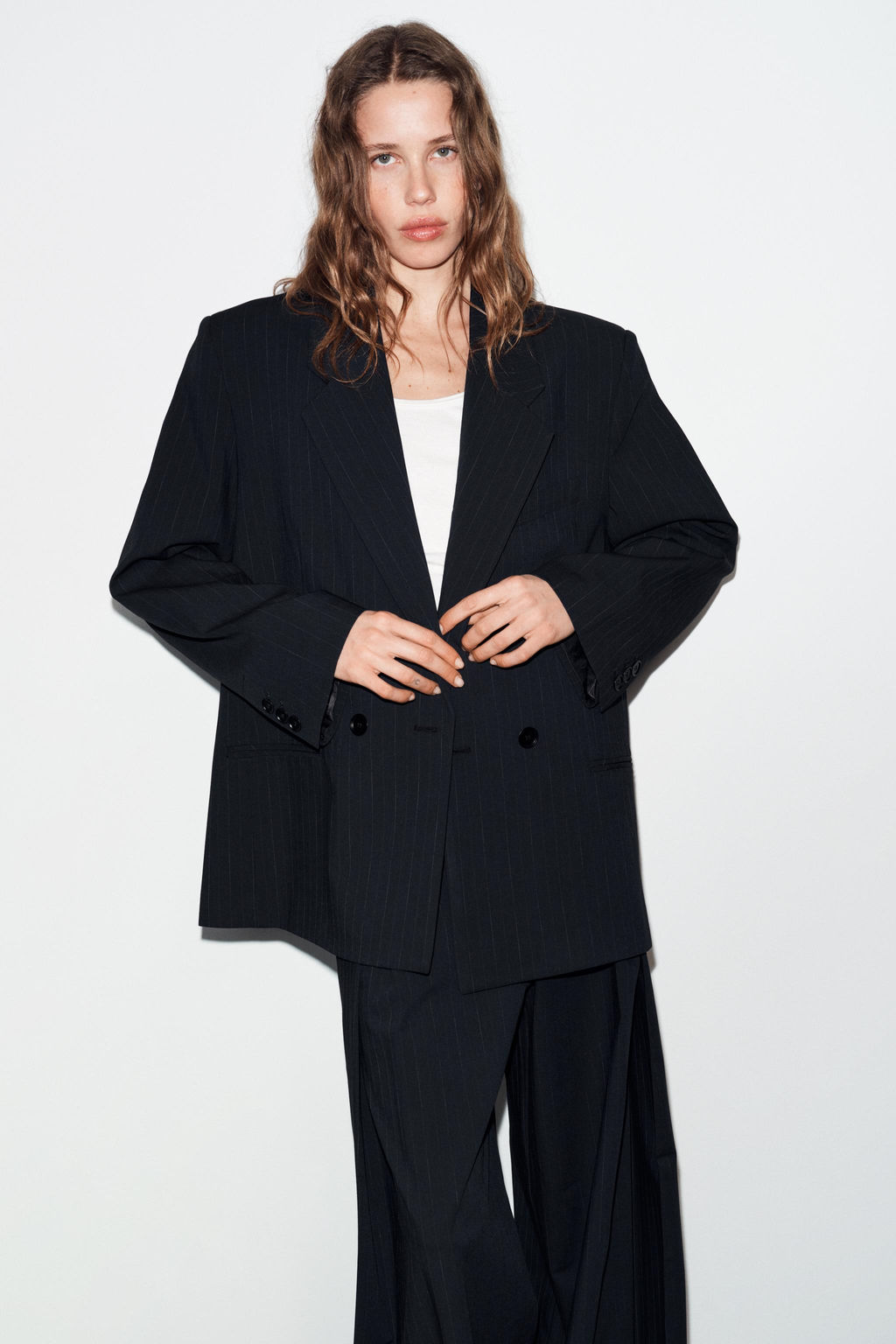 BLAZER OVERSIZE RAYA DIPLOM?TICA / Marino / Blanco - Zara фото 2