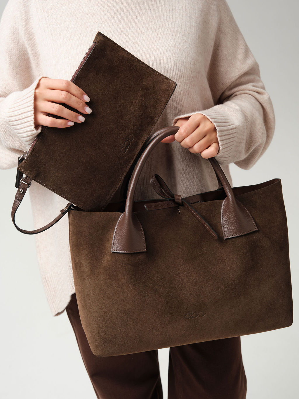 Замшевая сумка Iris DBR 31372 кофе  фото 2