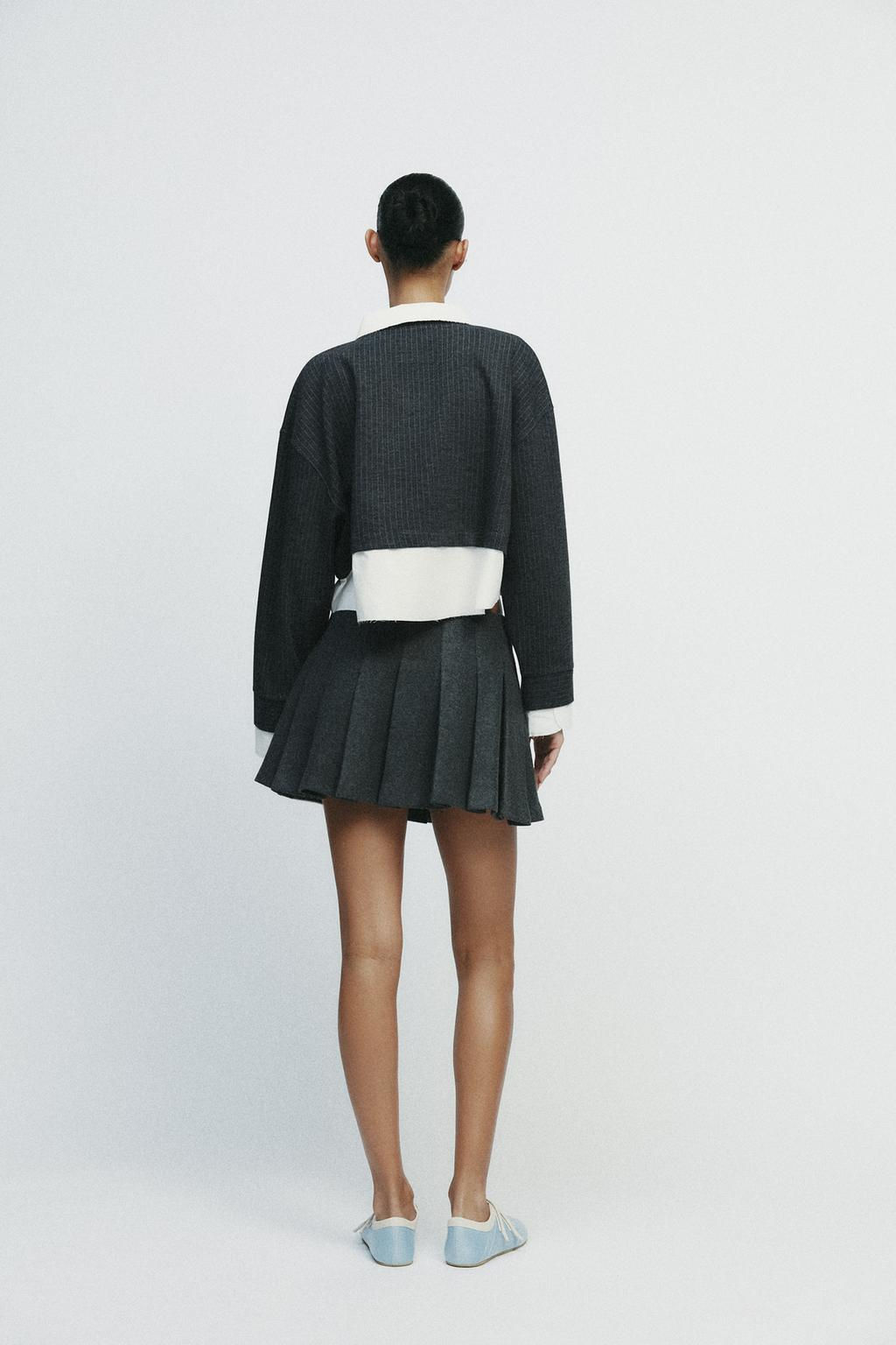 CONTRAST POPLIN SWEATSHIRT - Zara фото 4