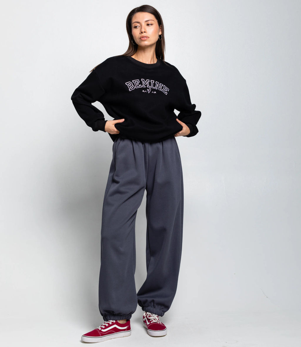 Свитшот #КТ1782, чёрный