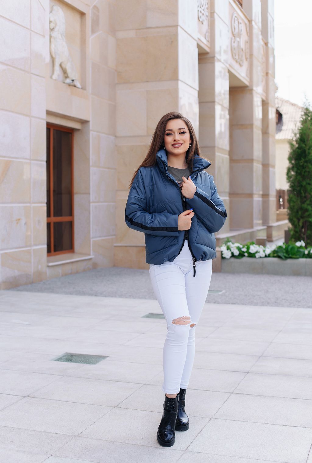 Куртка женская демисезонная 21750 (синий) - Kankan фото 8