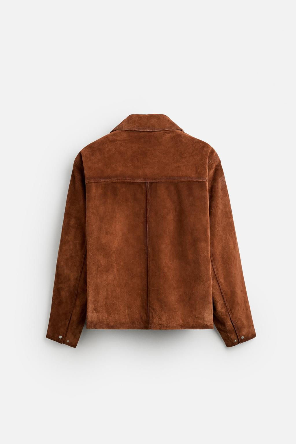 LEATHER JACKET WITH POCKETS - Zara фото 8