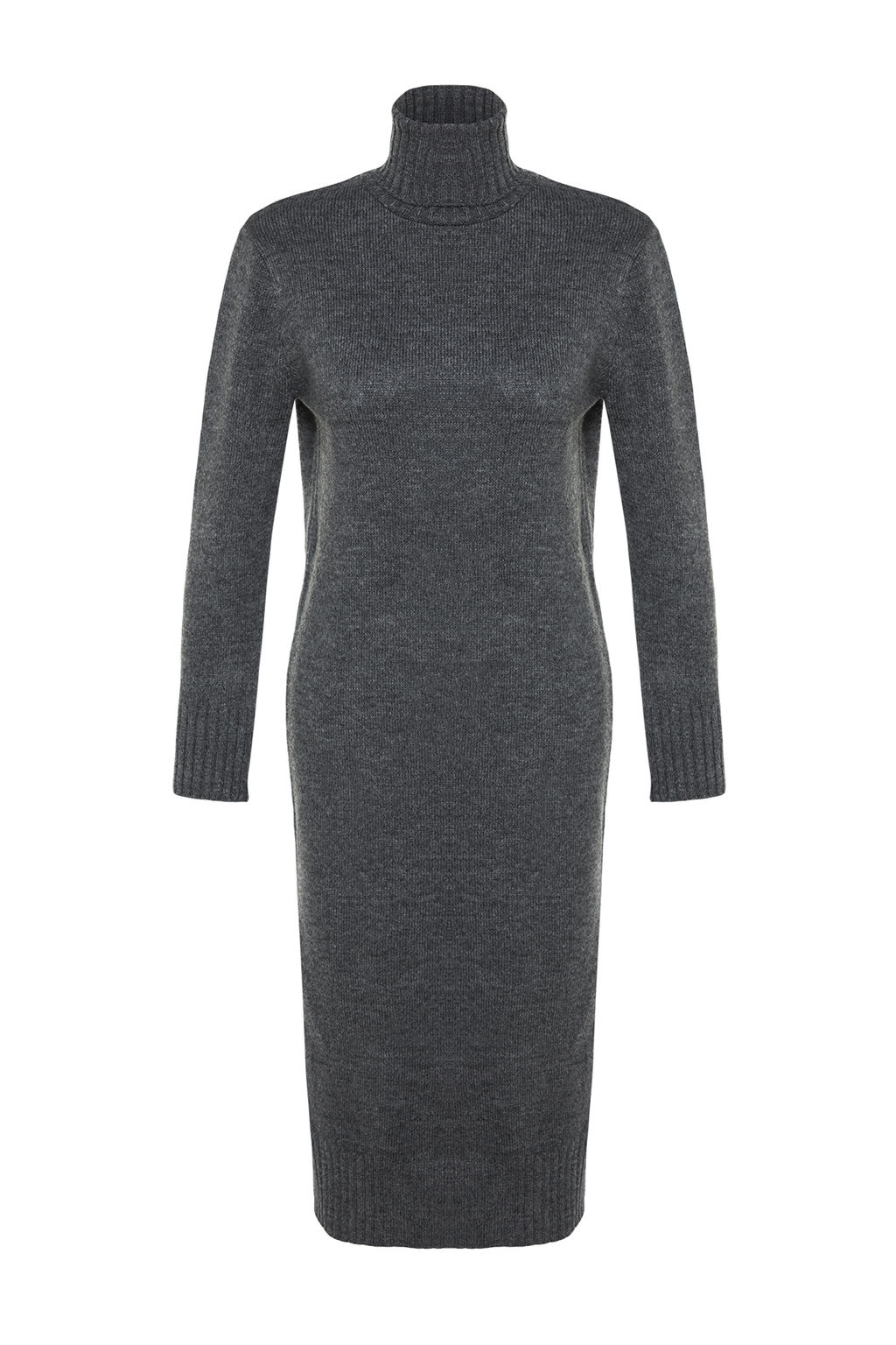 TRENDYOLMILLA Camel Midi Triko Genis Kal?p Yumusak Dokulu Elbise TWOAW24EL00034 фото 39