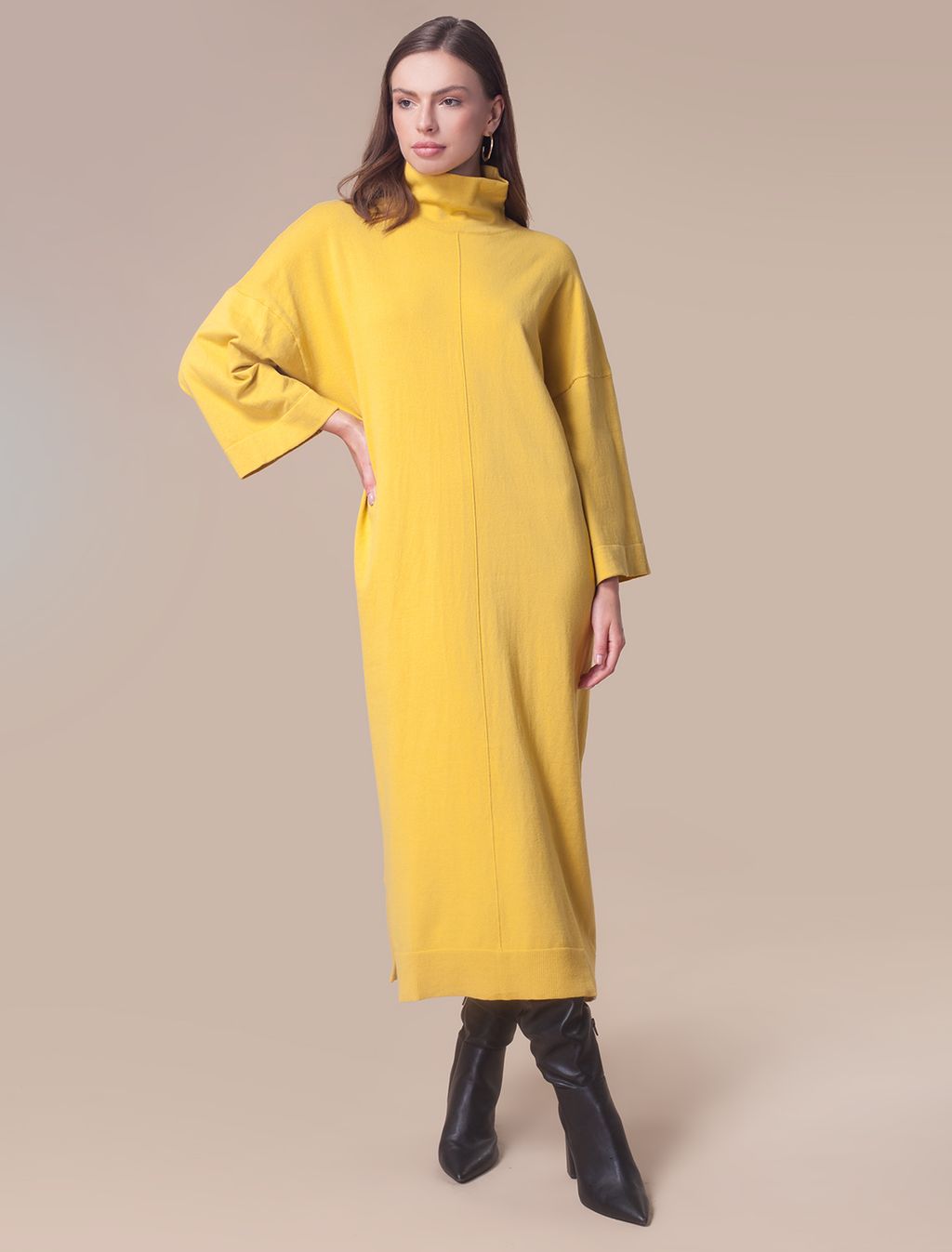 VILATTE / Платье тонкой вязки из хлопка с нейлоном  фото 6