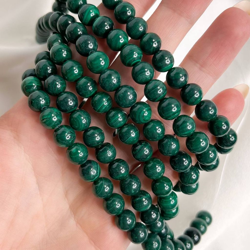 Бусины для украшений из Малахита (65 бусин) 39 см