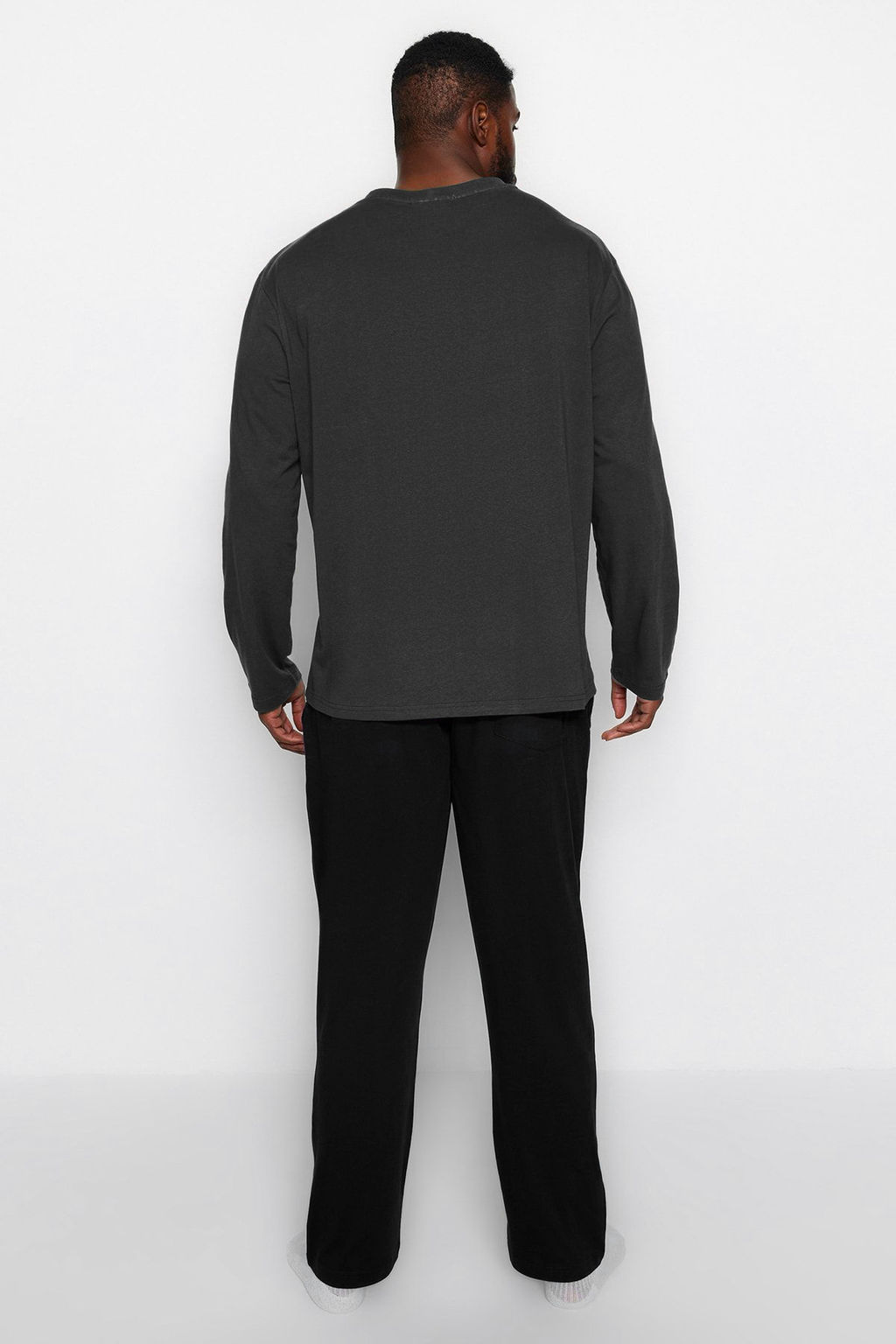 TRENDYOL MAN Yesil %100 Pamuk Regular Fit Nak?sl? Orme Buyuk Beden Pijama Tak?m? TMNAW24AI00004 - Trendyolmilla фото 13