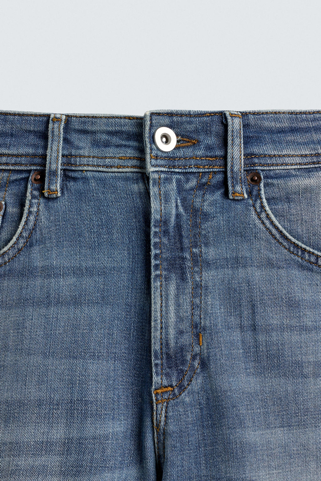 JEANS SKINNY CROPPED FIT / Azul medio - Zara фото 9