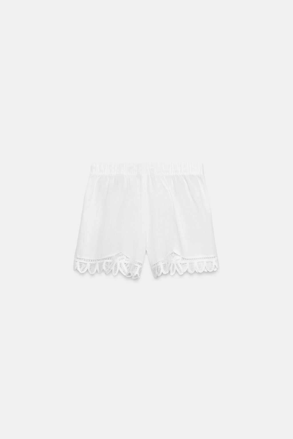 SHORTS BORDADOS CON LINO ZW COLLECTION / Blanco roto - Zara фото 7