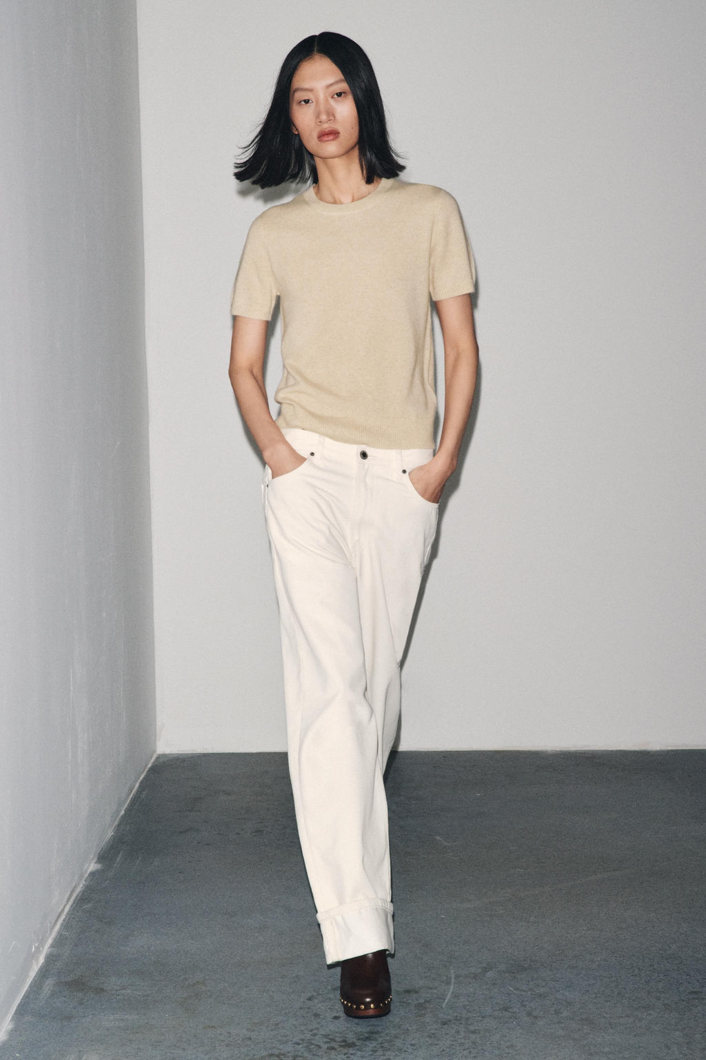 100% CASHMERE SHORT SLEEVE JUMPER