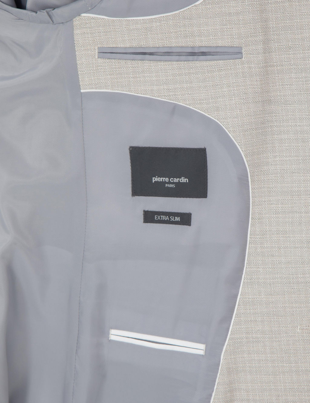 Bej Ex. Slim Fit Yelekli Tak_m Elbise