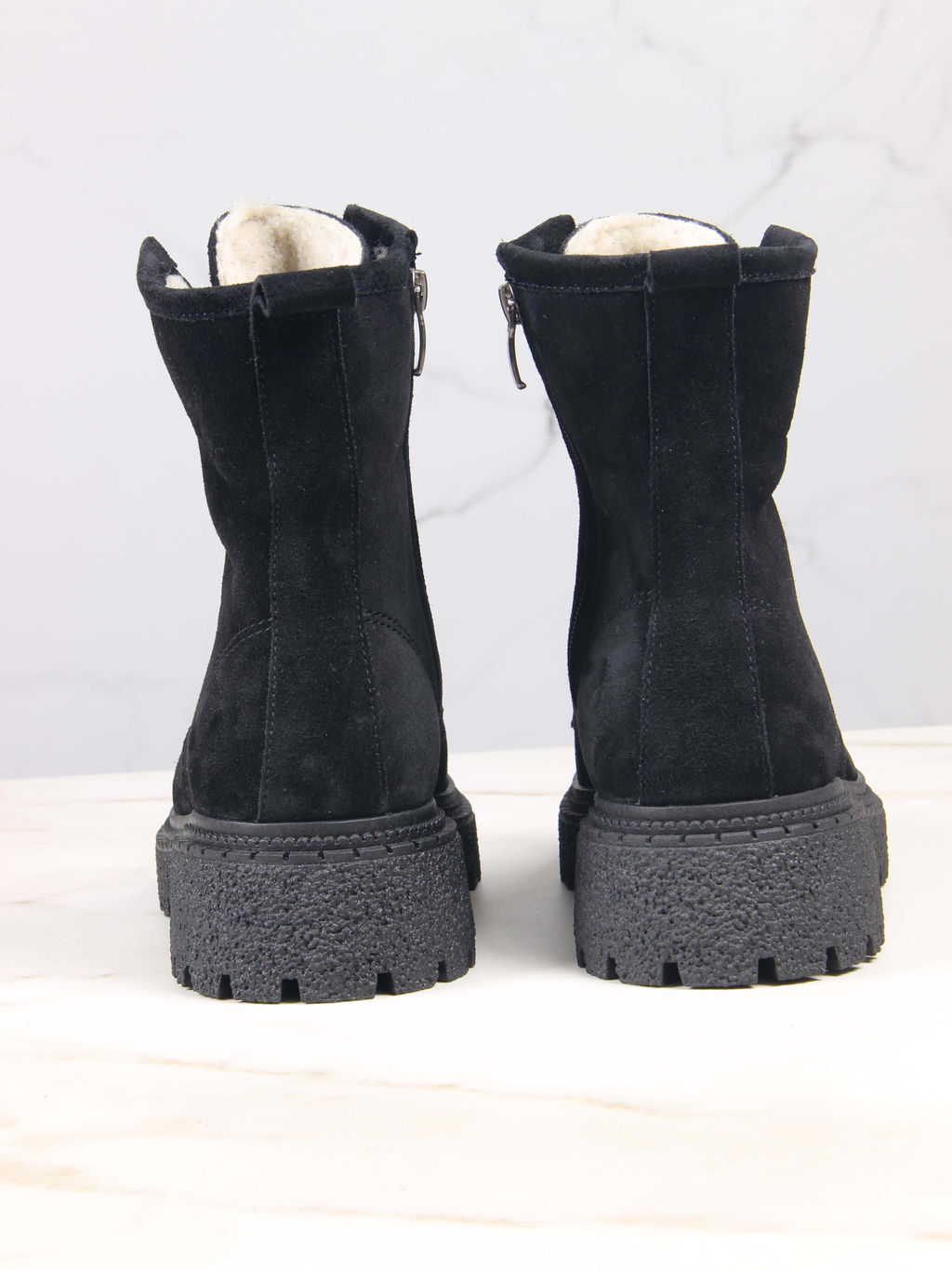 Ботинки 327.asteria.bl черный замш/Мех