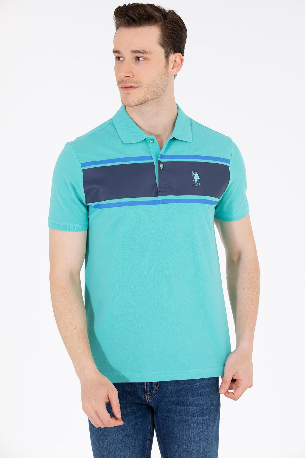 U. S. Polo Assn Мужская мятная футболка-поло - U.s. polo assn фото 3