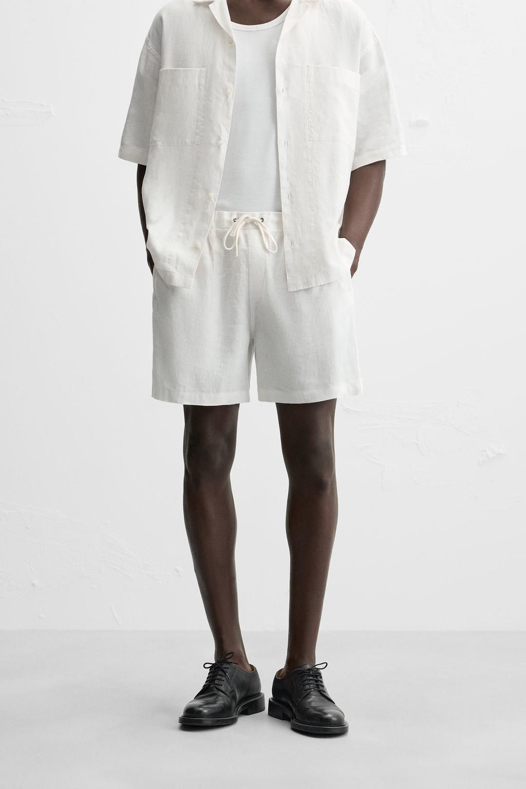 100% LINEN BERMUDA SHORTS - Zara фото 2
