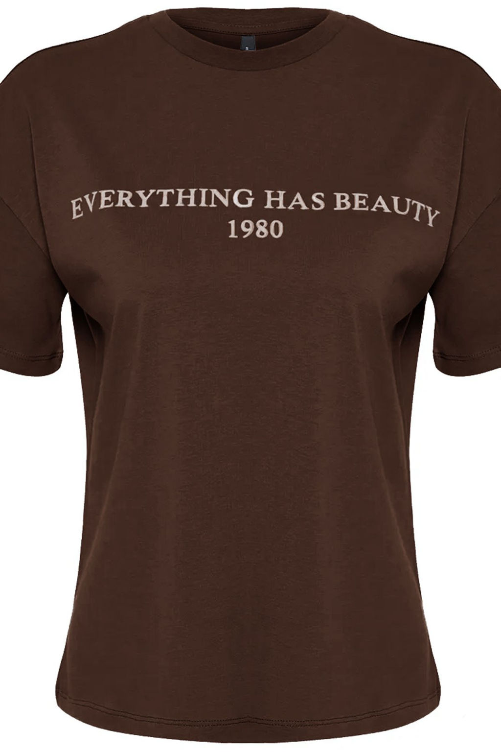 TRENDYOLMILLA Kahverengi %100 Pamuk Slogan Bask?l? Relaxed/Genis Rahat Kesim Orme T-Shirt TWOSS19GH0034  фото 22