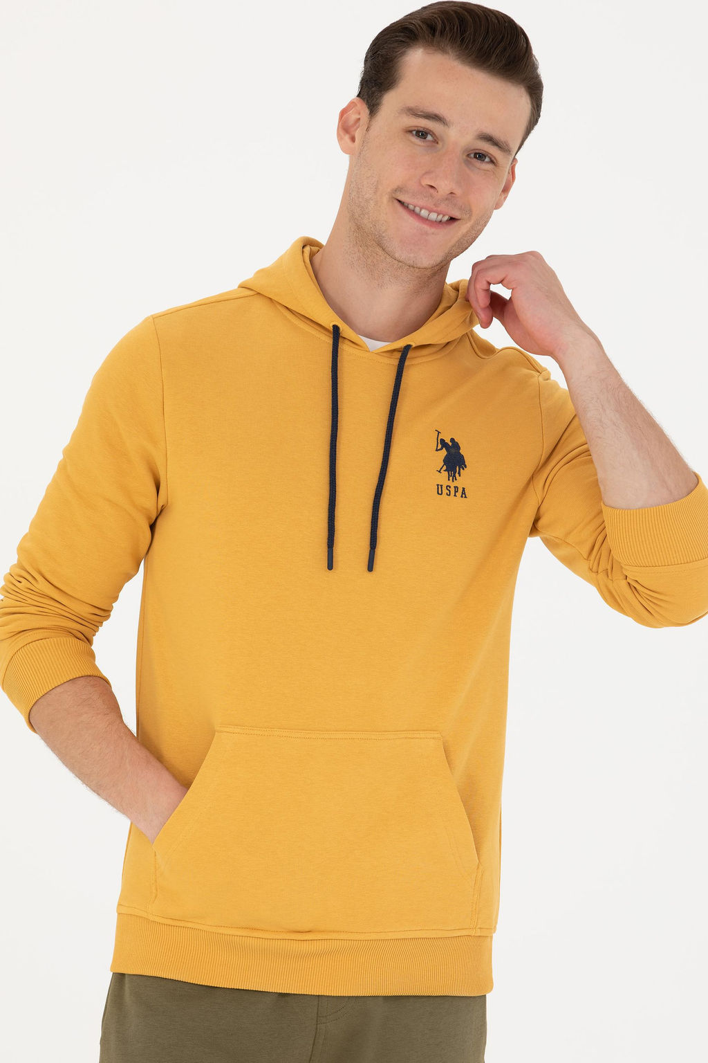 Мужской горчичный базовый свитшот Неожиданная скидка в корзине - U.s. polo assn фото 10