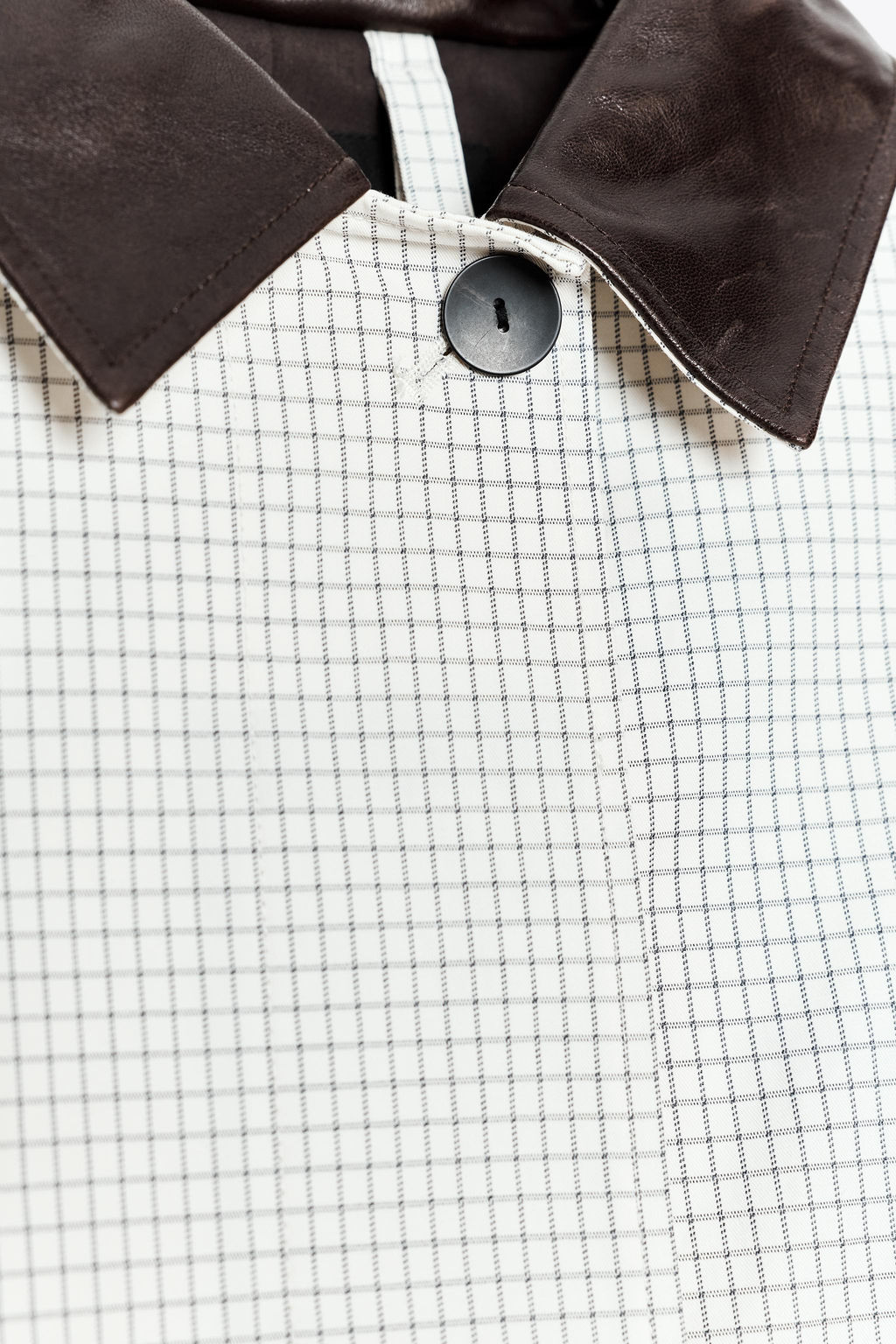LEATHER EFFECT COLLAR SHORT TRENCH COAT ZW COLLECTION