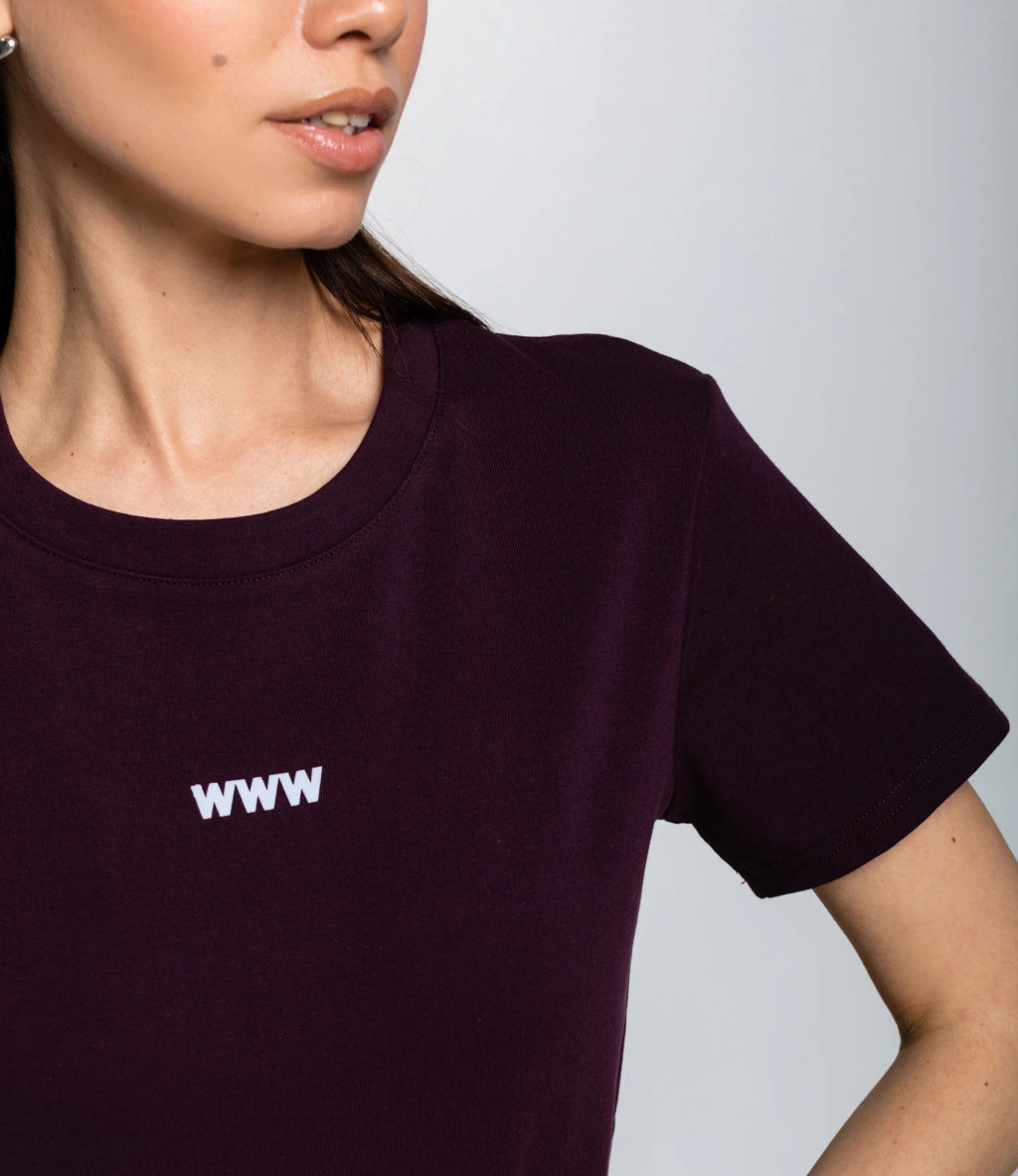 Футболка #КТ230, тёмно-фиолетовый - Dommod фото 5