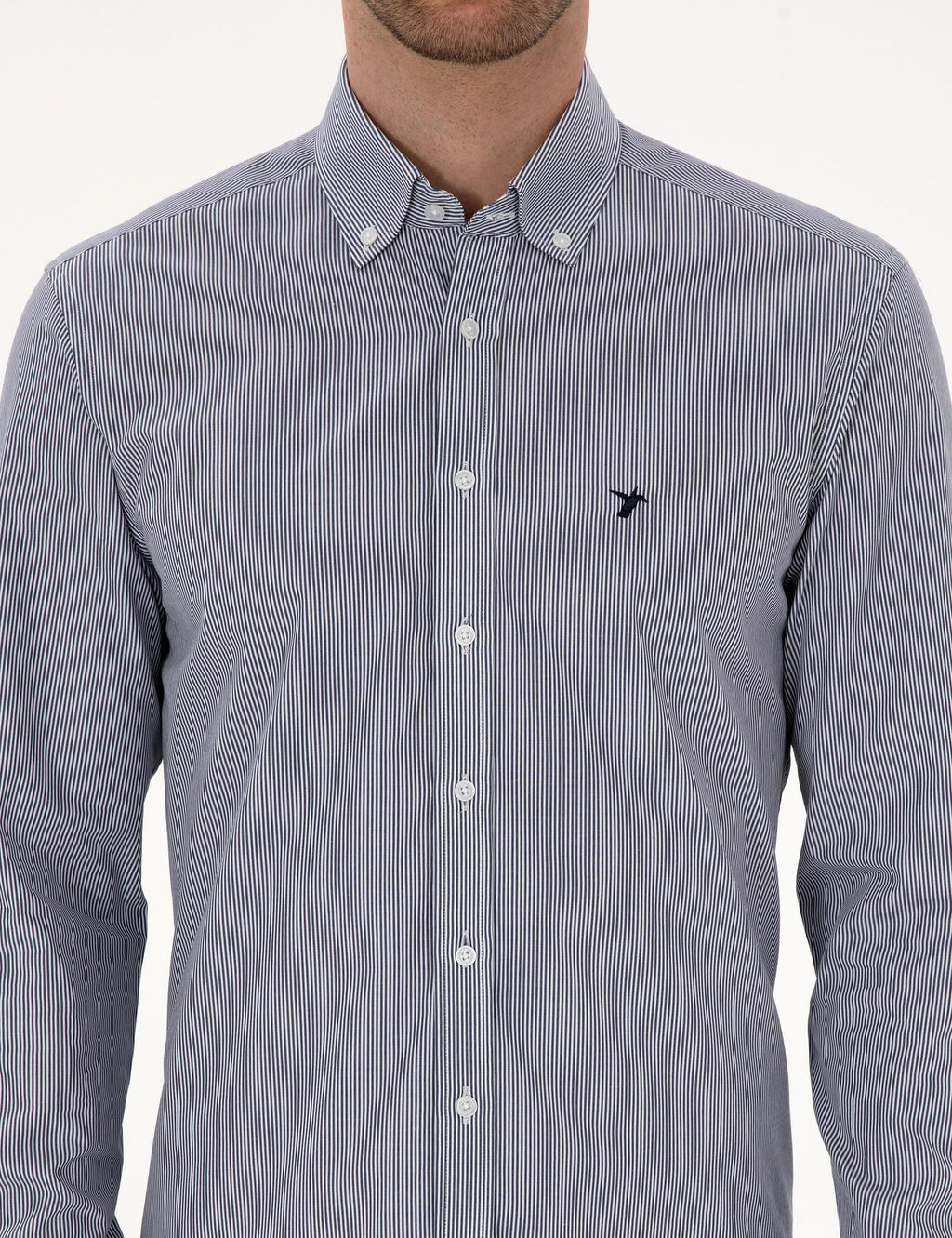 Lacivert Slim Fit Uzun Kollu G_mlek - Cacharel фото 6