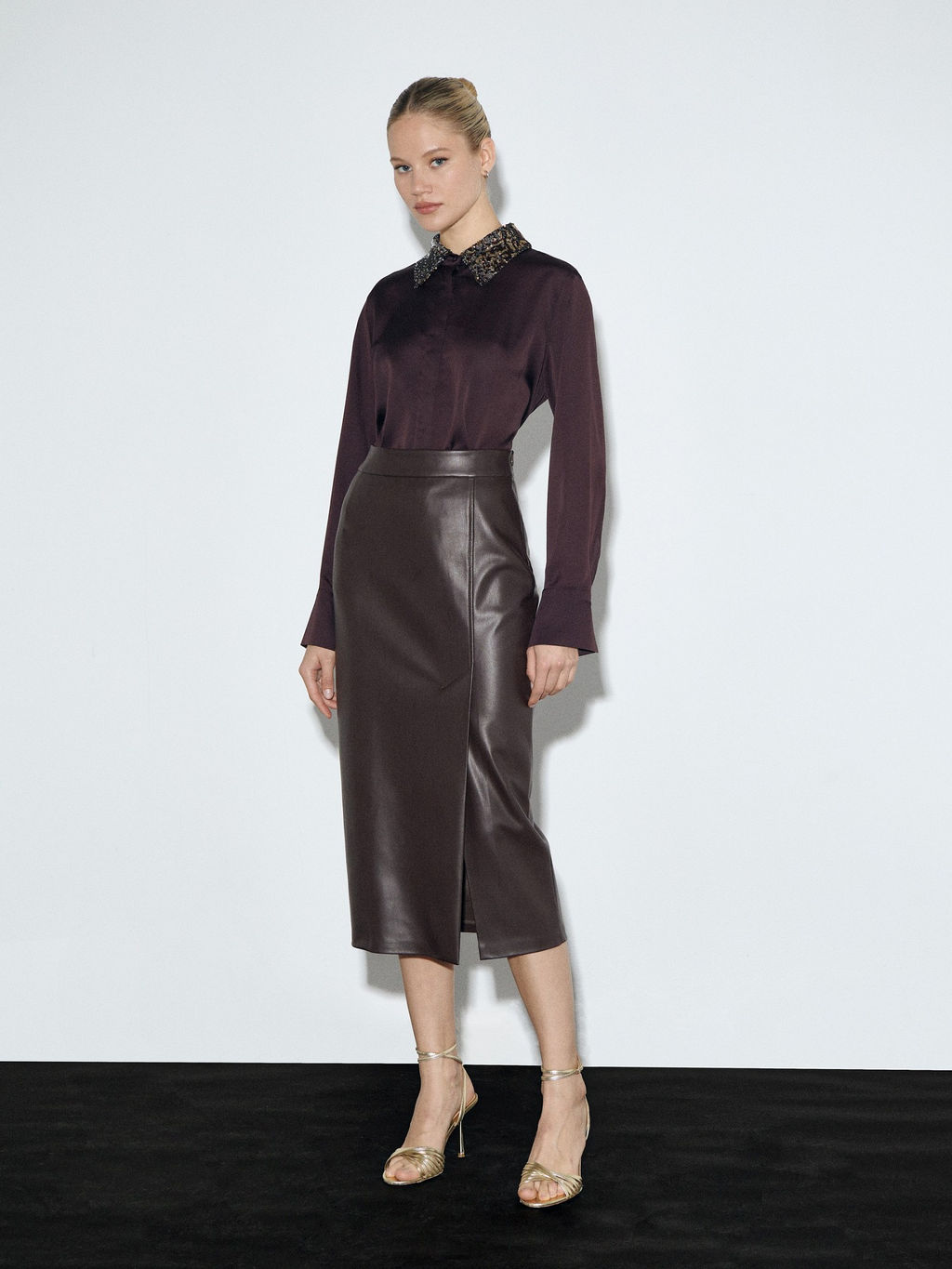 Рубашка с декоративным воротником B2915/patel - Emka фото 2