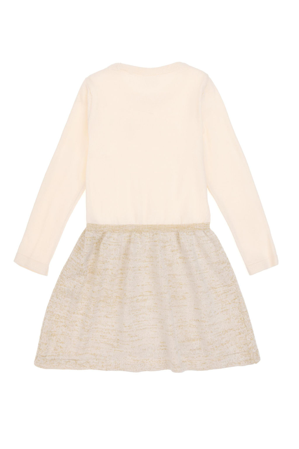 K_z _ocuk Krem Melanj Triko Elbise - U.s. polo assn фото 4