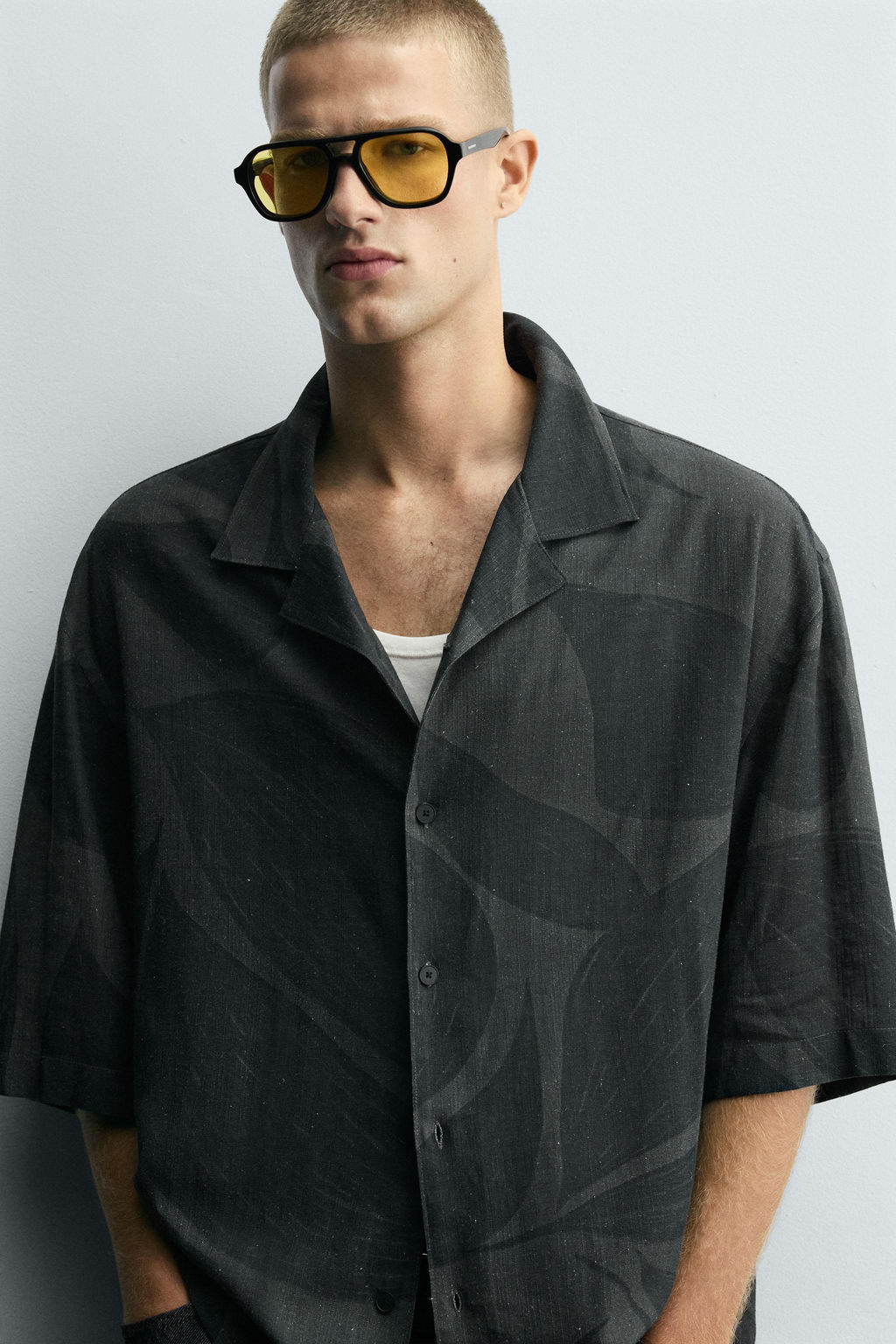 VISCOSE/LINEN SHIRT - Zara фото 5