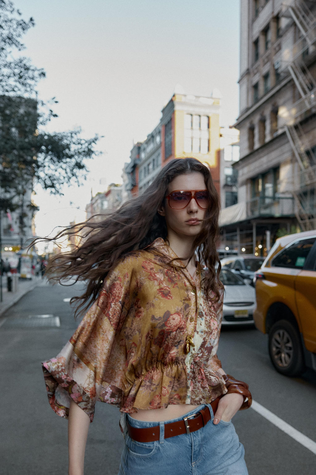 PRINTED SATIN SHIRT - Zara фото 2