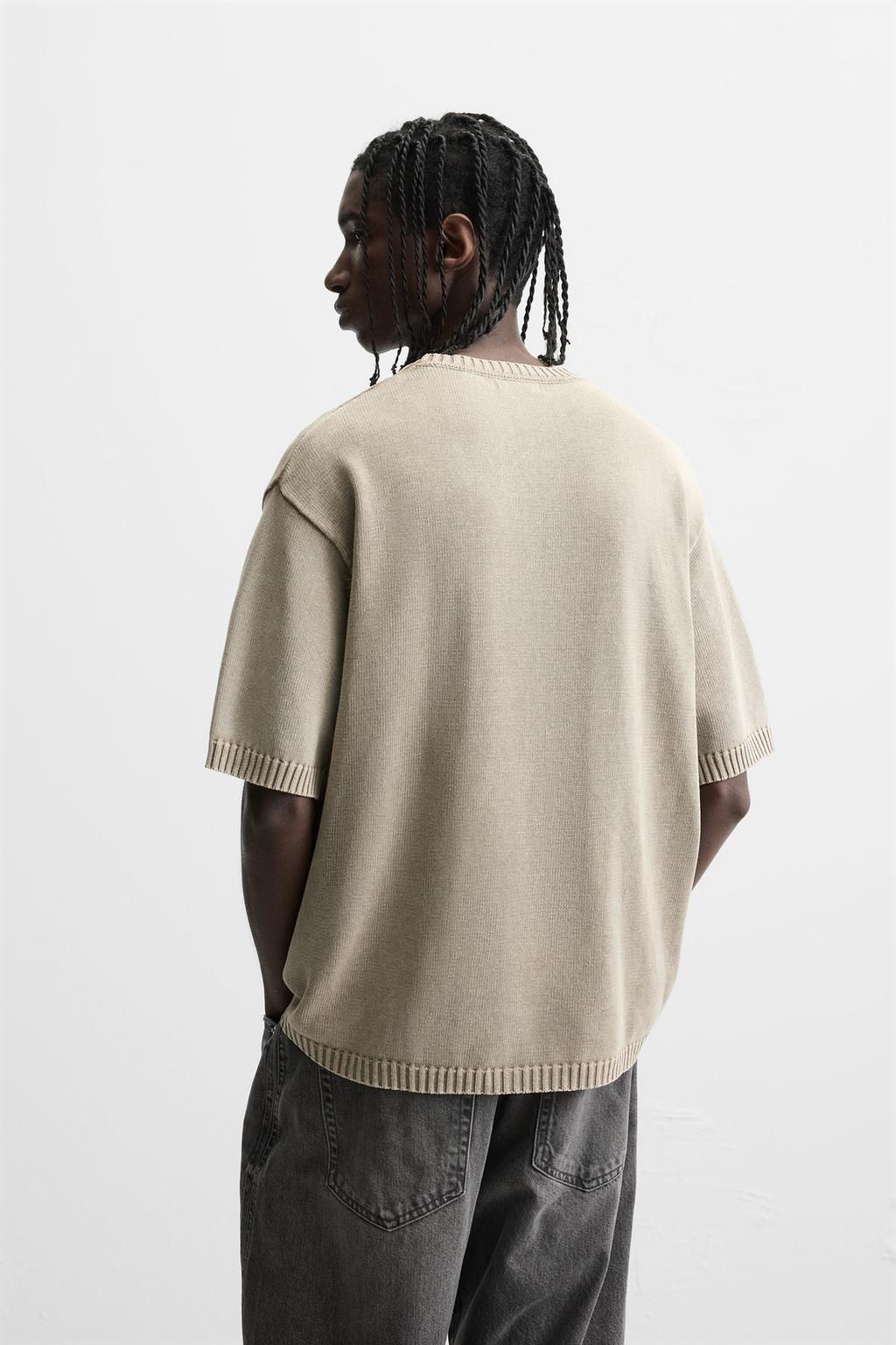 WASHED KNIT T-SHIRT - Zara фото 12