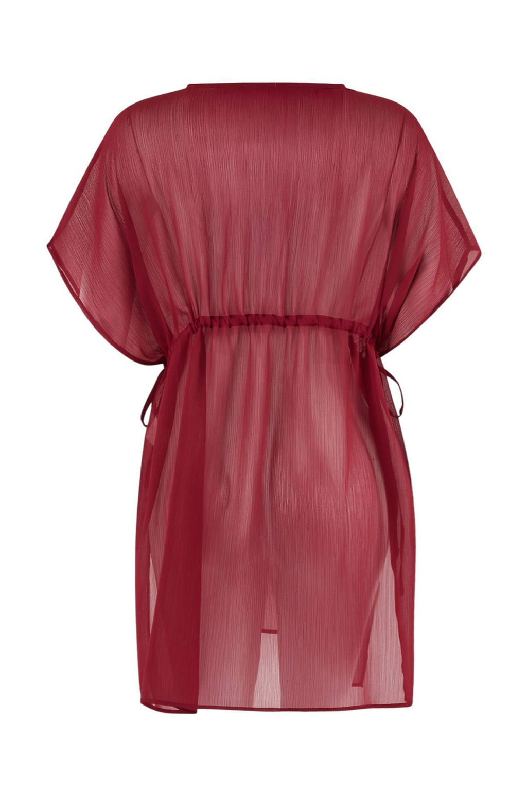 Bordo Dokuma Mini Buzgulu Plaj Elbisesi TBESS26EL00037 - Trendyolmilla фото 2