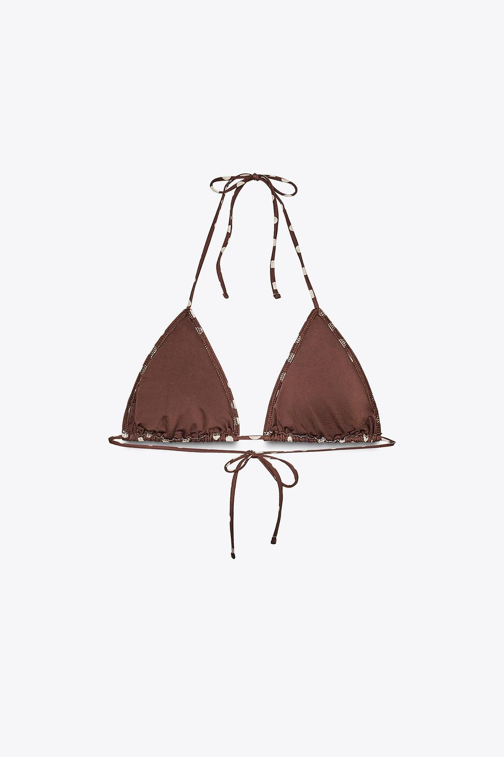 POLKA DOT TRIANGLE BIKINI TOP - Zara фото 7