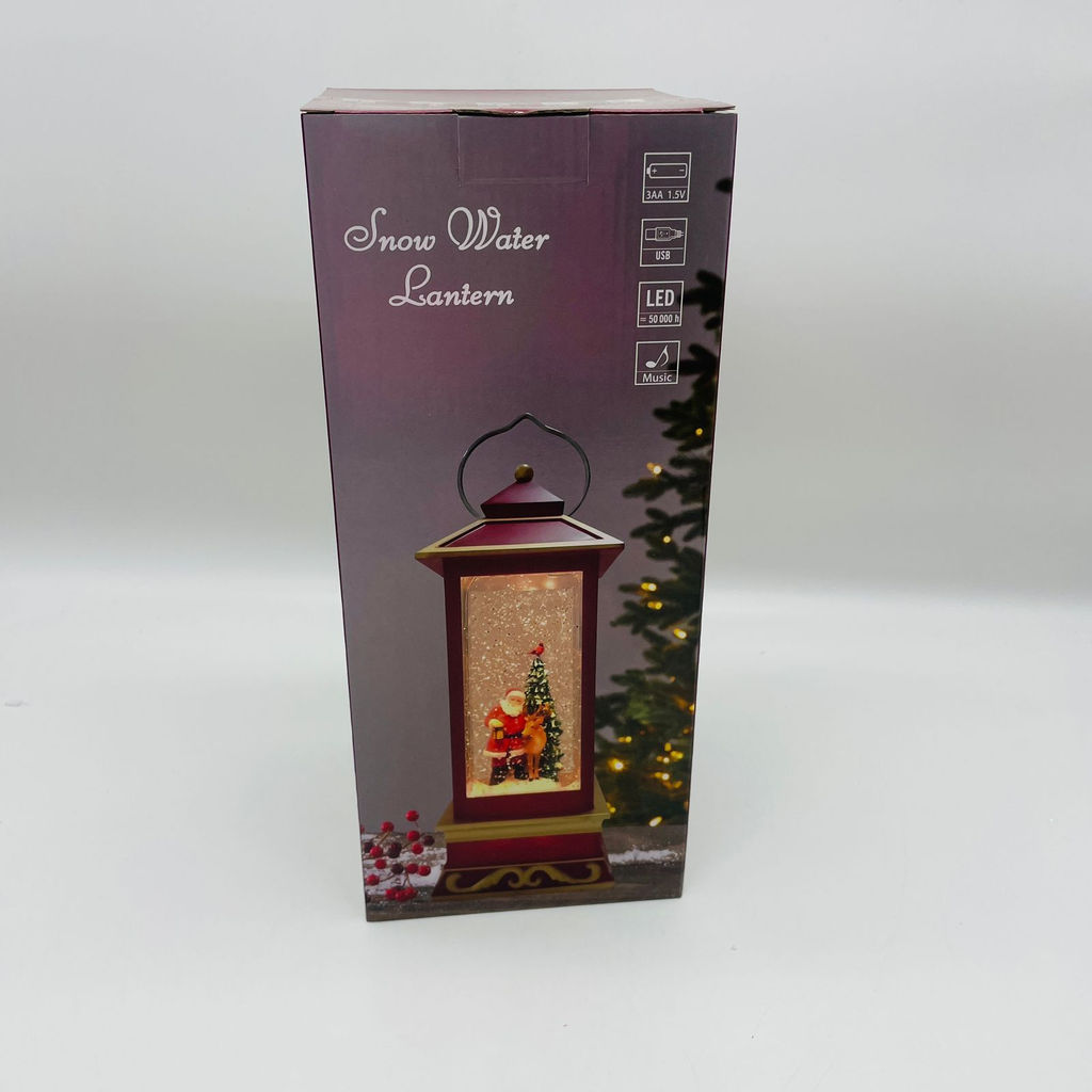 Новогодний декор Фонарь стекло - Елка с детьми 27 см (арт. WDL-23028D) - Ип лебедев о.ю фото 3