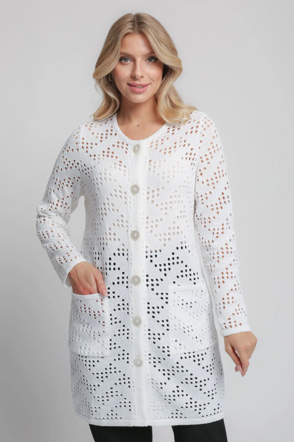 Кардиган С 1539/белый