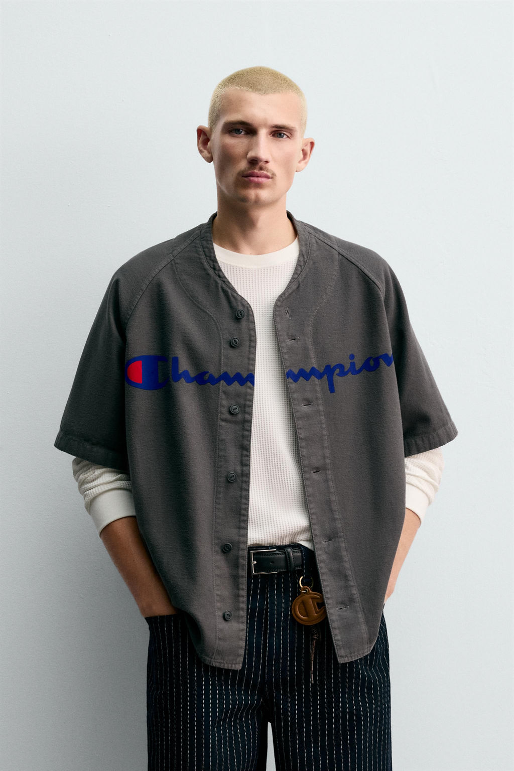 CHAMPION ® X ZARA PRINTED BASEBALL SHIRT  фото 2