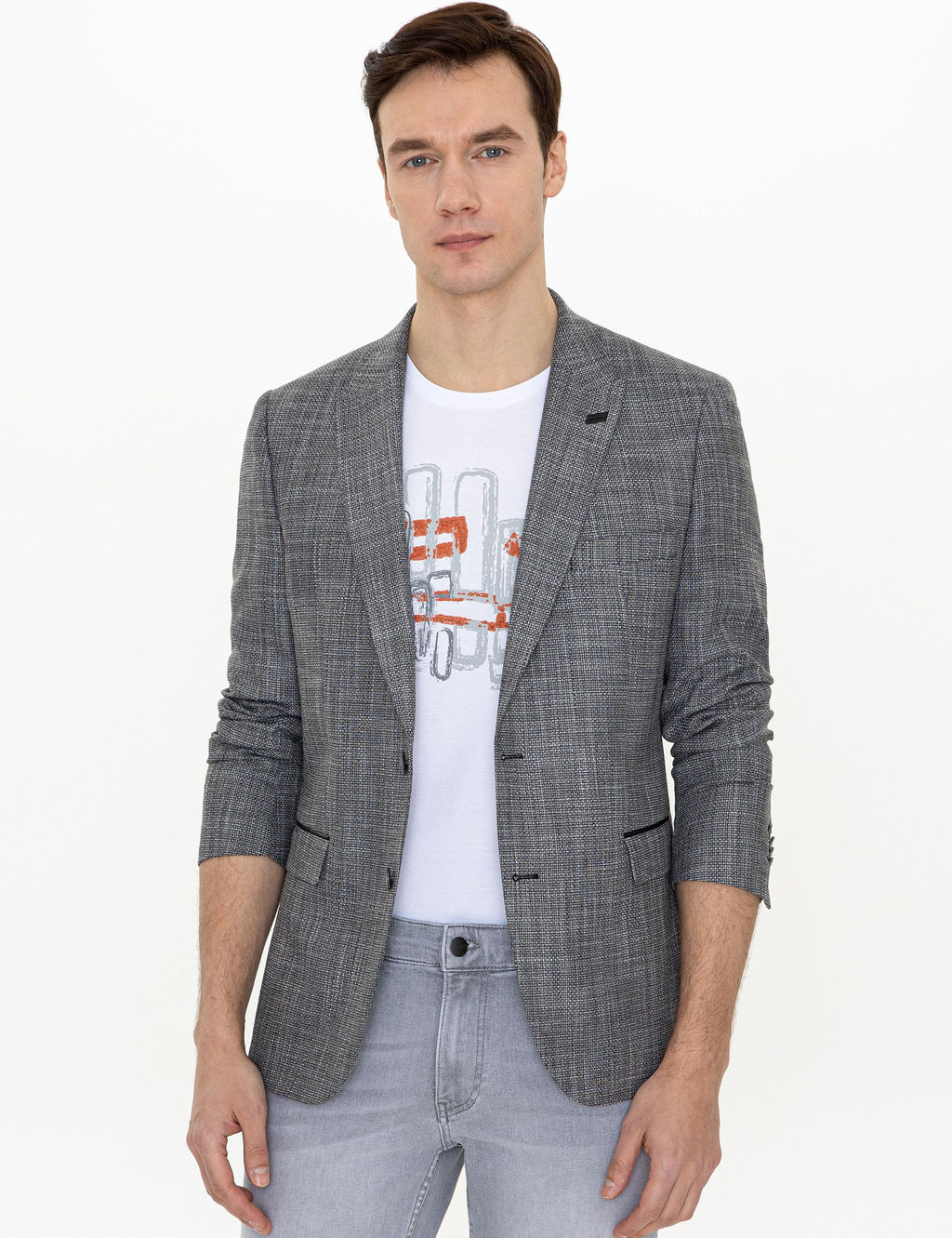 Серый Экс. Узкая куртка - Cacharel фото 3